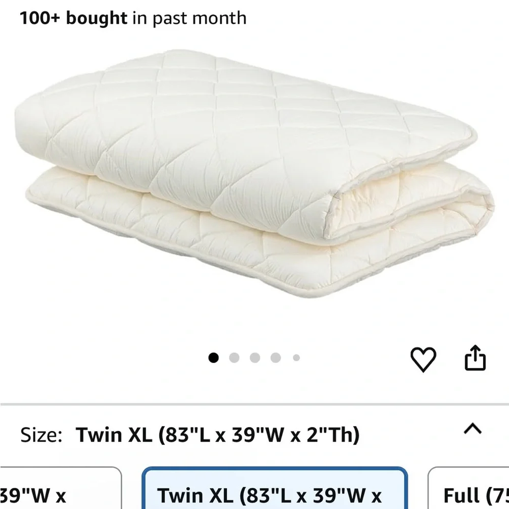 Luxurious Cream Quilted Mattress Cover